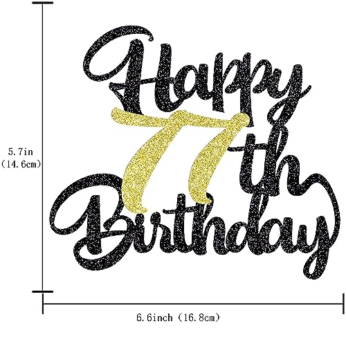 Image of 77th Happy Birthday Cake Topper and Decoration - Party Gift Plugin