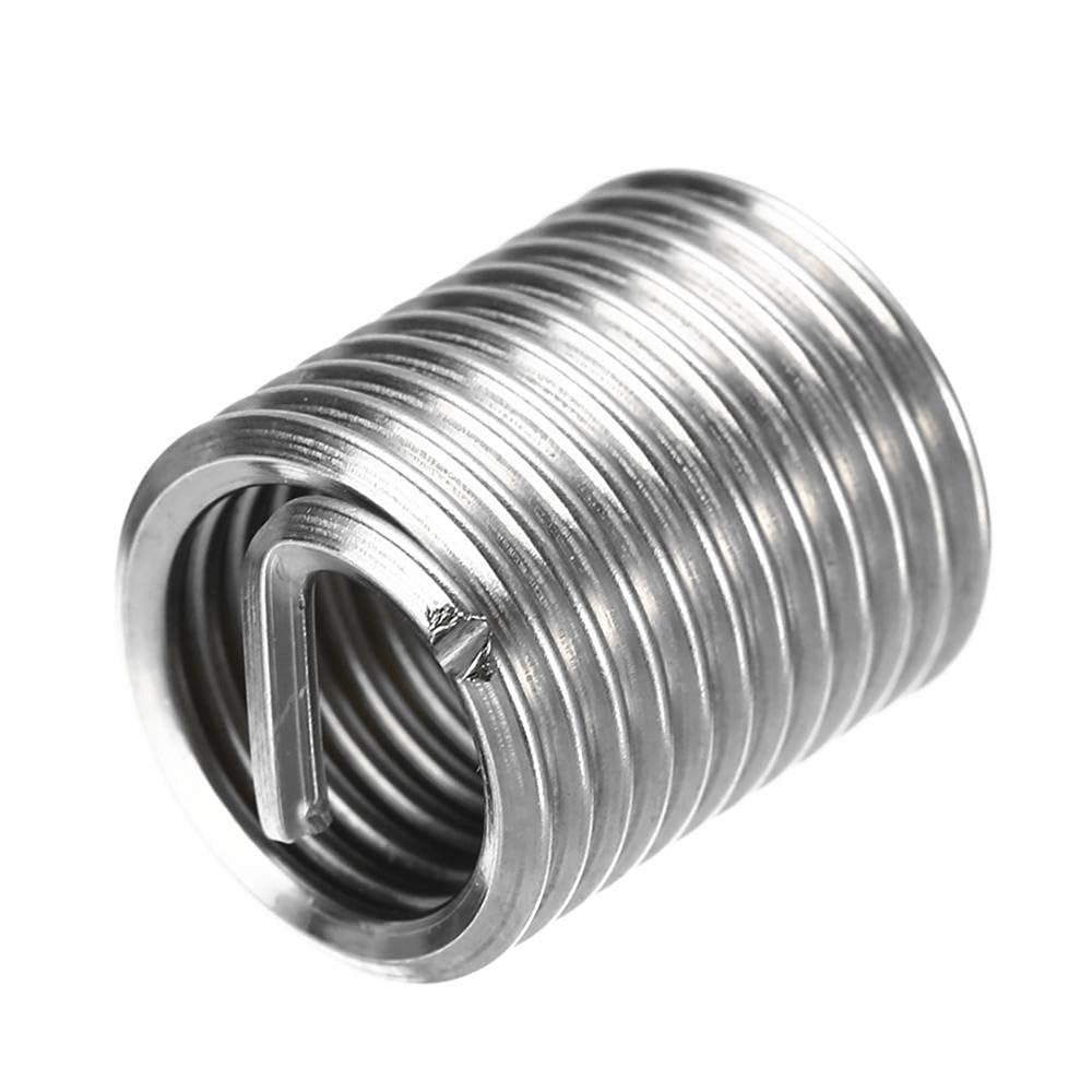 M2-M20] Edelstahl 302 Stil Gewinde-Reparatur-Einsatz aus Metall Selbstschneidende Einsätze Schlitzschraube mit Gewinde-M4 (10 Stück