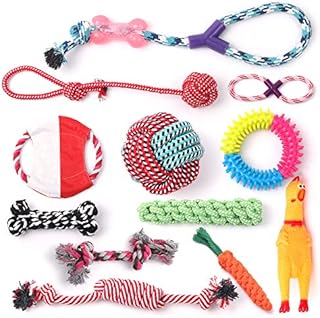 Supreme Products Pettoys World -Puppy Dog Chew Toys12pcs Dog or Puppy Rope Toys, Cotton Rope for Small and Medium Dogs,100% Authentic Materials