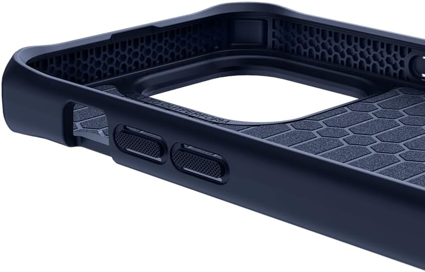 ITSKINS Ballistic R // Nylon Protective Phone Case Compatible with iPhone 14 Pro, Slim Hybrid Case, Anti-Slip, Heavy Duty Shockproof Cover, Military Phone Case - Dark Blue