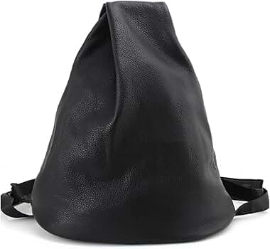 美品 リュック 三角フォルム オールレザー 本革 黒 ユニセックス 楽天市場】三角 リュック（素材（生地・毛糸）本革）（バッグ