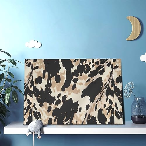 Toile de vache noir et blanc pour déco salon colorée - 6