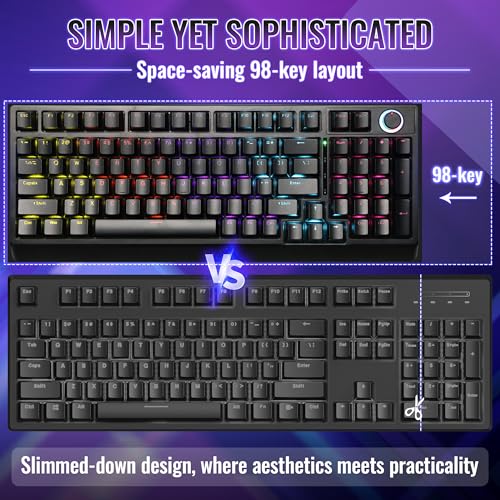 Mechanical Gaming Keyboard with Red Switches: 98 Keys PC Gaming Keyboard with Backlit - image 7