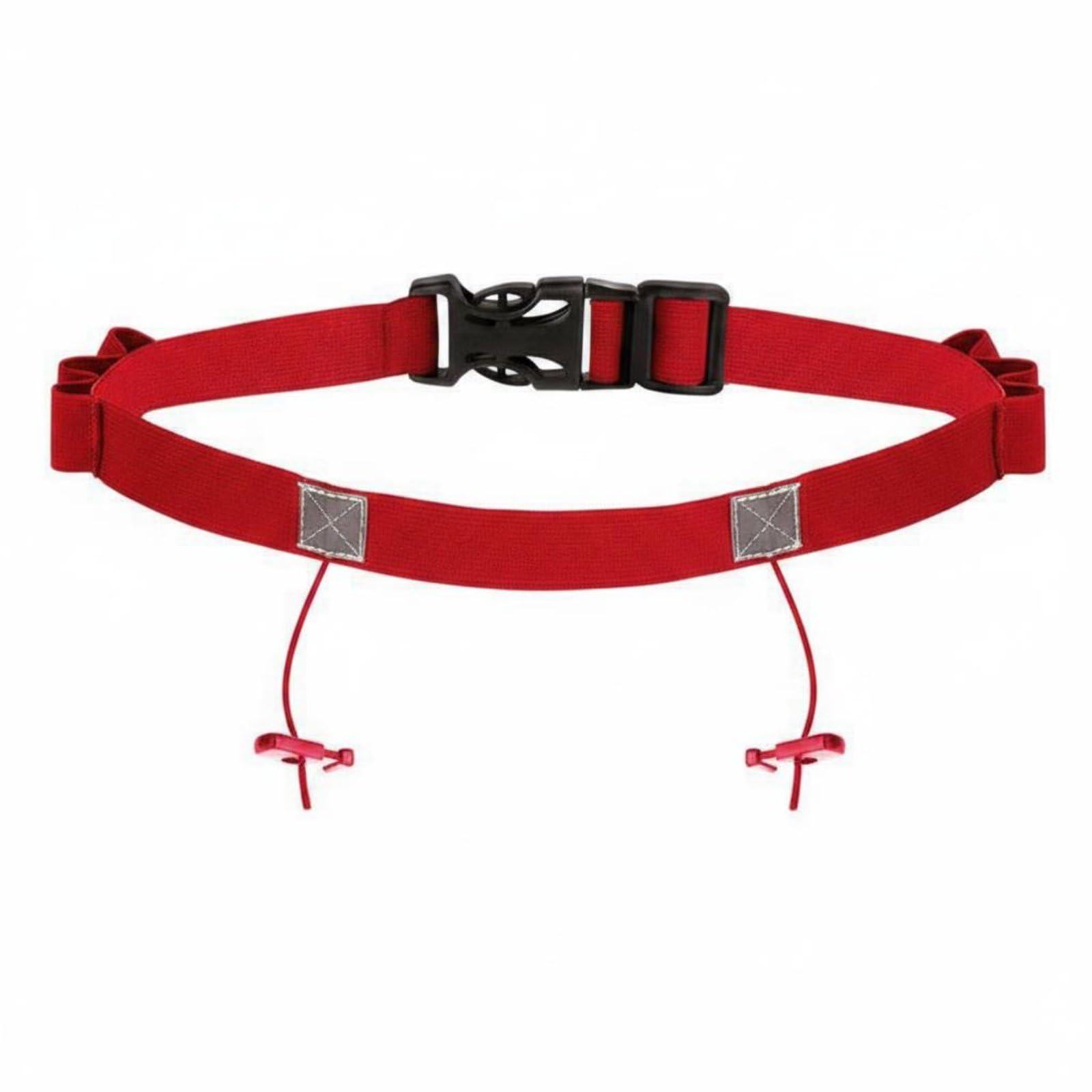 Triathlon Number Belt No Fastener Design Adjustable Race Number Belt Universal Fit Race Bib Holder for Triathletes, Runners, Red, Upgraded-image-4