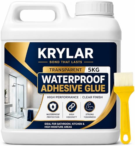 Image of 5KG Heavy Duty Waterproof Adhesive Glue with Brush Strong Bond Leak Repair Sealant for Roof,Wall Crack Filling, Bathroom,Terrace Leakage Protection,Pipe Sealing,Concrete,Metal,Wood&Outdoor