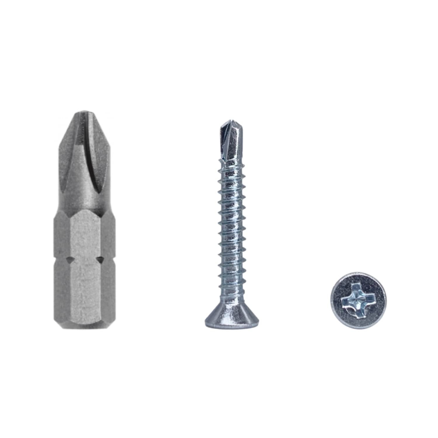 (500 sztuk) DIN 7504 P stal ocynkowana 3,5 x 25 mm śruby, samozwiercąca blacha metalowa śruba (PH) Phillips Head, samogwintująca (500, 3,5 x 25 mm)