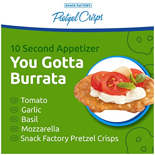 Snack Factory Pretzel Crisps, Garlic Parmesan, 7.2 Oz #TOP3