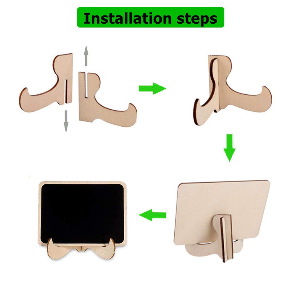 50 Mini Lavagnette In Legno Con Clip - Lavagnette Per Messaggi, Etichette E Decorazioni Per Matrimoni E Eventi - Foto 6