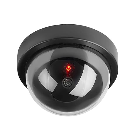 PICKNGRAB 1 Piece Dummy CCTV Indoor Outdoor Dome Camera with Blinking Red LED Light Dummy Camera CCTV for Home Or Office Security Camera | Dummy Camera Multicolor
