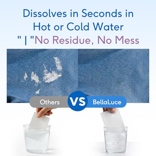 Image of BellaLuce Laundry Detergent Sheets, 240 Loads, Lavender Scent | Plastic-Free Laundry Detergent, Fast-Dissolving, Hypoallergenic Formula Laundry Sheets, Space-Saving for Home, Dorms & Travel