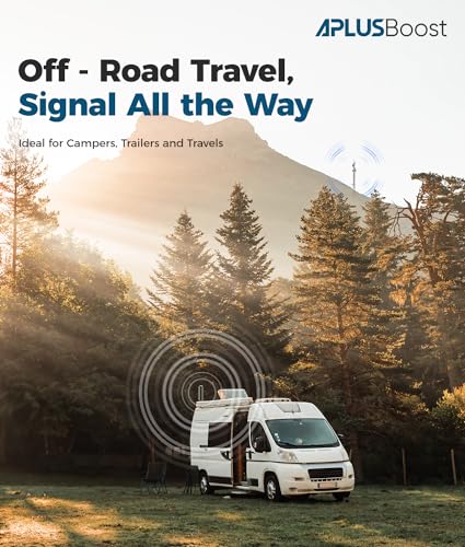 Image of Cell Phone Booster for RV Truck Camper Amplifies 4G LTE for Verizon,AT&T, T-Mobile and All U.S. Carriers on Band 4 /12 /13 /17 /5 /2 /25,5G Compatible,FCC Approved RV Truck Cell Booster