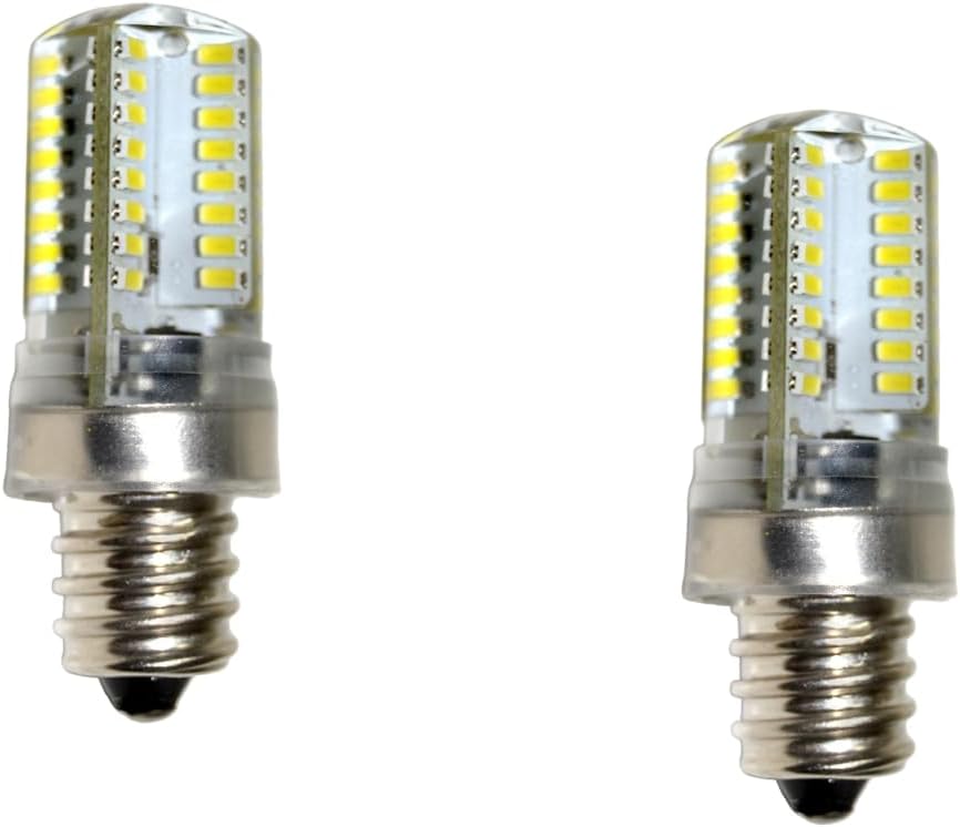 HQRP 2-Pack E12 Candelabra Base LED Bulb Warm White AC 110V for GE General Electric WE4M305 Dryer Light Bulb Replacement