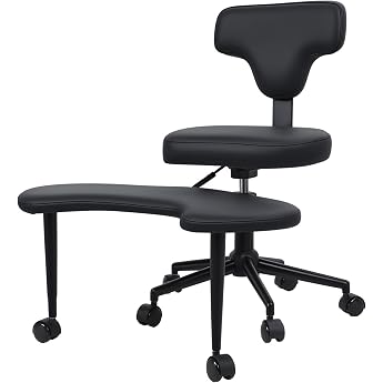 ADHDs Adult Chair with Crossed Design and Wheel Mobility Adjustable height and lumbar spine of desk chairCross Legged ChairErgonomic Criss Cross Knee Chair
