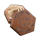 Con diseño de hebilla magnética, la caja de anillos tiene una tapa giratoria muy elegante con un potente cierre magnético para mantener tus preciosos anillos seguros.