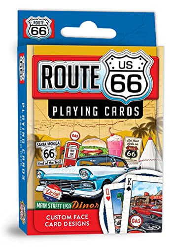 Route 66 set of 52 playing cards + jokers (mpc), Assorted, 2.5" x 3.5"
