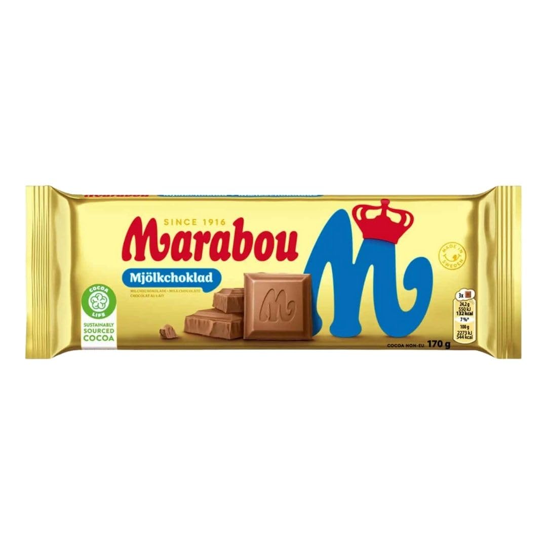 Marabou Mjölk Schokolade 10×170g (1,7 kg) | Schwedische Milchschokolade | Cremig & zartschmelzend | Großpackung | Catering, Büro, Events, Vorrat