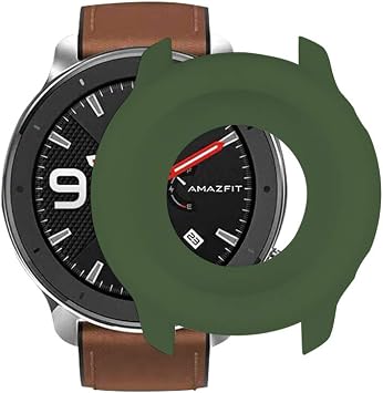 Soft TPU Protector Shock-Proof Ultra Slim Cover Accessories Case Protection Shell for Huami Amazfit GTR 47MM Smartwatch Army Green