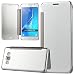 Produktbild Xifanzi Spiegel Hülle für Galaxy J7 (2016)/ J710 Flip Silber Klapphülle Mirror Oberfläche Kunststoff Rückseite Dünn Kristall Transparent KlarFolio Etui Schutzhülle Tasche Case Cover