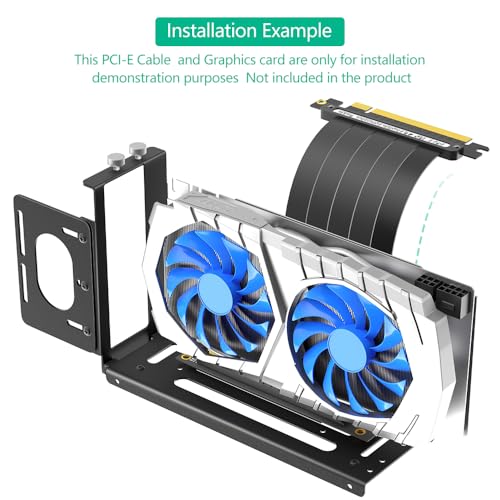 Soporte vertical para GPU con 2 ranuras, color negro miniatura 4