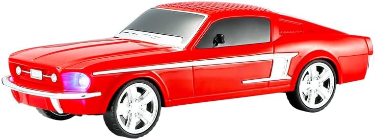 Miniatura 9 de QFX Bluetooth 1965 - Altavoz retro para réplica de automóvil, altavoces de 3 pulgadas, enlace manos libres, micrófono incorporado, radio FM y luces