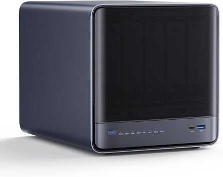 MINISFORUM N5 Air 5-Bay Desktop NAS, AMD Ryzen 7 255, 8C/16T CPU, Radeon 780M,16GB DDR5 64GB SSDMinisCloud OS, 3 M.2 NVMe, 10GbE + 5GbE, OCuLink and USB4 Ports, PCIe x16 Slot