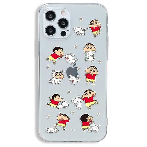 iPhone17 Pro p P[X N񂿂 V TPU  WF[ NAP[X y{z Crayon Shinchan Sitcker Clear S1 Case X}zP[X X}zJo[ ACtH 17 v Jo[ 