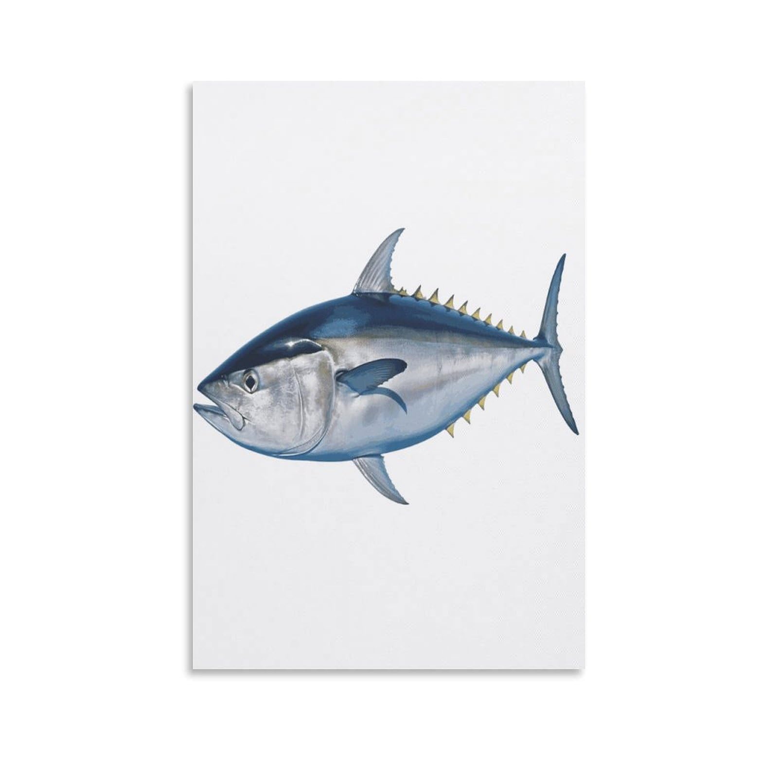 LDGSUPH Tuna Thunnus Canvas Wall Art Prints Hangable Decor Painting for Wall Prints Painting Artwork Modern Decorative Artwork Ready to Hang Wall Pictures for Home Decor 16x24inch(40x60cm)