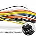 Mipcase 200pcs Clips Nylon Bracket Wire Clamps Assortment Kit for Easy Installation and Wire Management Home Office and Industrial Use