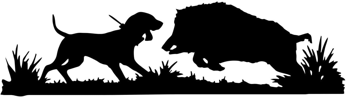 Autocollant Décoratif Sanglier - Taille 15 Cm, Couleur Noire - Idéal Pour Personnaliser Vos Objets