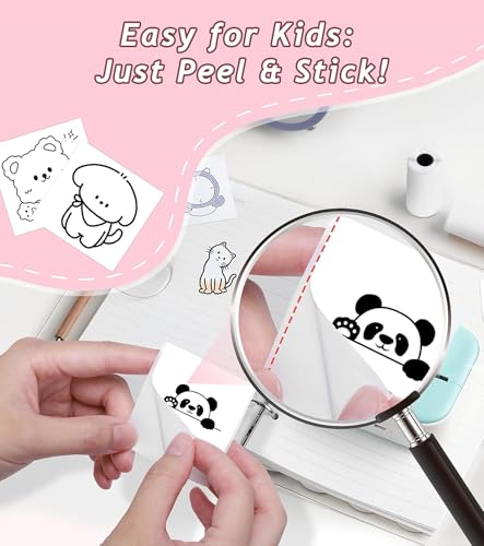 Image of 10 Rolls Mini Thermal Printer Sticker Paper - 57mm x 25mm | BPS /BPA-Free | Self-Adhesive, Sticker Paper for Mini Print and Most Instant Print Cameras
