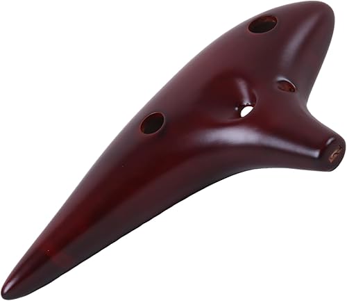 Miniatura 26 de Mulucky Ocarina de arcilla natural de 12 agujeros con accesorios Caja de regalo para instrumentos musicales para principiantes, color azul oscuro