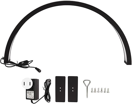 Miniatura 7 de Lámpara de escritorio de uñas de media luna de 22 pulgadas, luz LED regulable con brillo ajustable, diamantes de imitación decorativos, temperatura