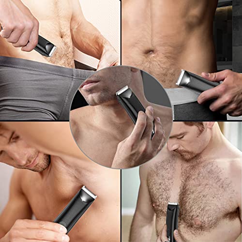 Karrong Body Groomer Herren Trimmer Intimbereich Elektrisch Rasierer, Bodygroomer mit LCD-anzeige, Wasserdicht, Kabellose Ladestation, LED-Licht, Leise Männer Trimmer - Image 6