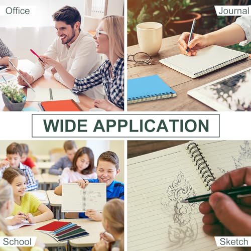 Image of Yahenda Spiral Notebook Bulk A5 College Ruled Journals Notebooks Lined 8.3 x 5.5 Inch Note Books Writing Thick Paper Notebook for Christmas Office Business School Gifts Supplies(Trendy Colors, 6 Pcs)