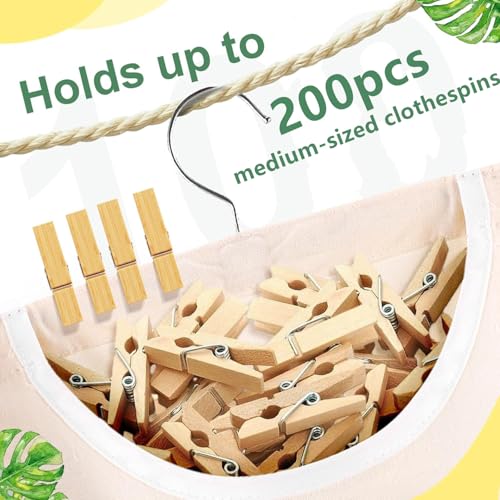 Nicoone Wäscheklammerbeutel mit Haken,Peg Tasche für Waschen Linie,Oxfor Tuch Wäscheklammer Lagerung Tasche,für Wäscheklammer/Spielzeug/Ball/Kleinigkeiten Lagerung