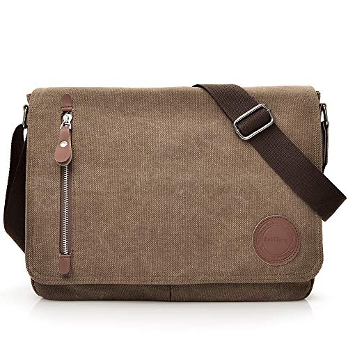 SPAHER Grande Bolso Hombre Bandolera maletín iPad Laptop Work Messenger de Negocios