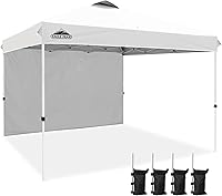 Vista 18 de EAGLE PEAK Tienda de campaña desplegable con 1 pared lateral, tienda de campaña para eventos de fácil instalación, sombra para exteriores, bolsa