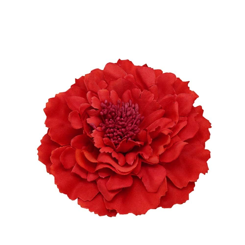Women's Bohemia Peony Flowers Hairpin Hair Clip Flower Brooch for Travel Party Festivals (Red #)