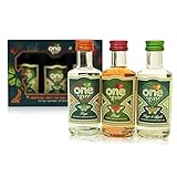 ONE Gin Miniatures Tasting Set | 3 x 5cl Mini Gin Bottles | Explore our Range of Deliciously Smooth and Aromatic Flavoured Gin with this Premium Gin Tasting Set | Perfect Gin Gifts for Men & Women