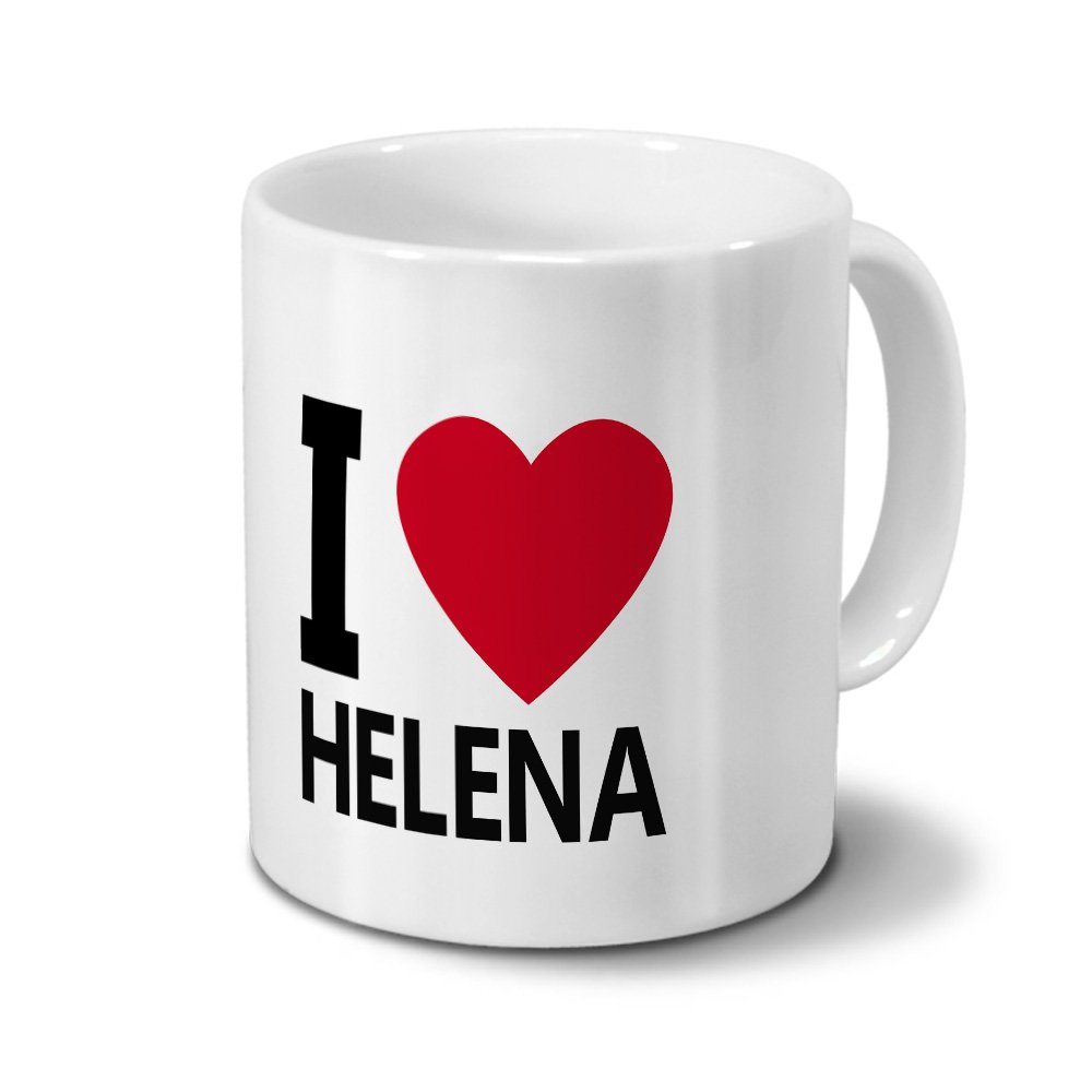 Personalisiert Tasse Mit Namen Helen | Motiv All You Need Is Love – Kaffeebecher, Spülmaschinenfest