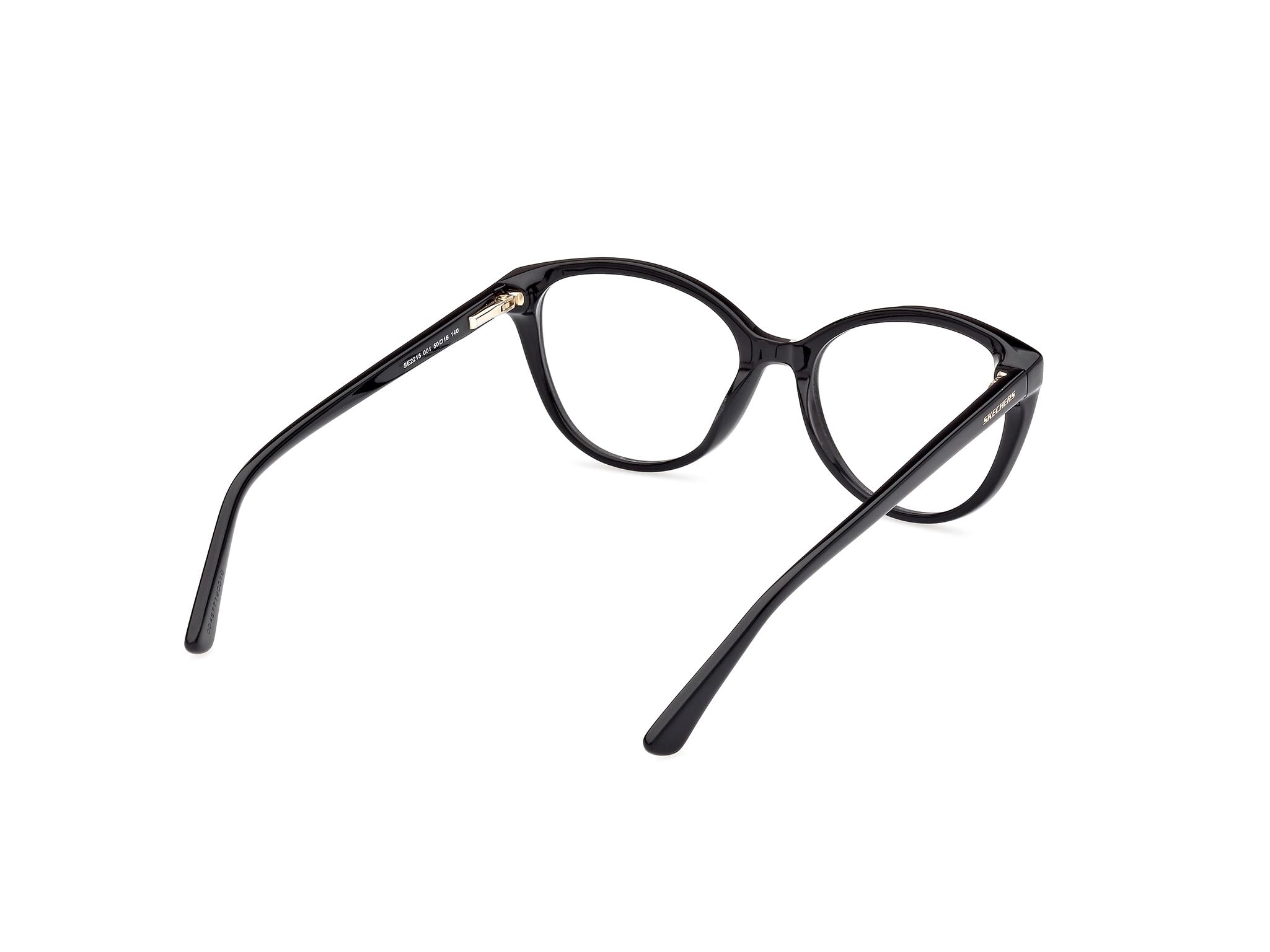 Skechers Brille mit Sehstärke für Damen optional mit Sonnenbrillentönung oder Blaulichtfilter, Katzenauge, gefertigt aus Acetat, Modell: SE2215 (inklusive Brillenetui)