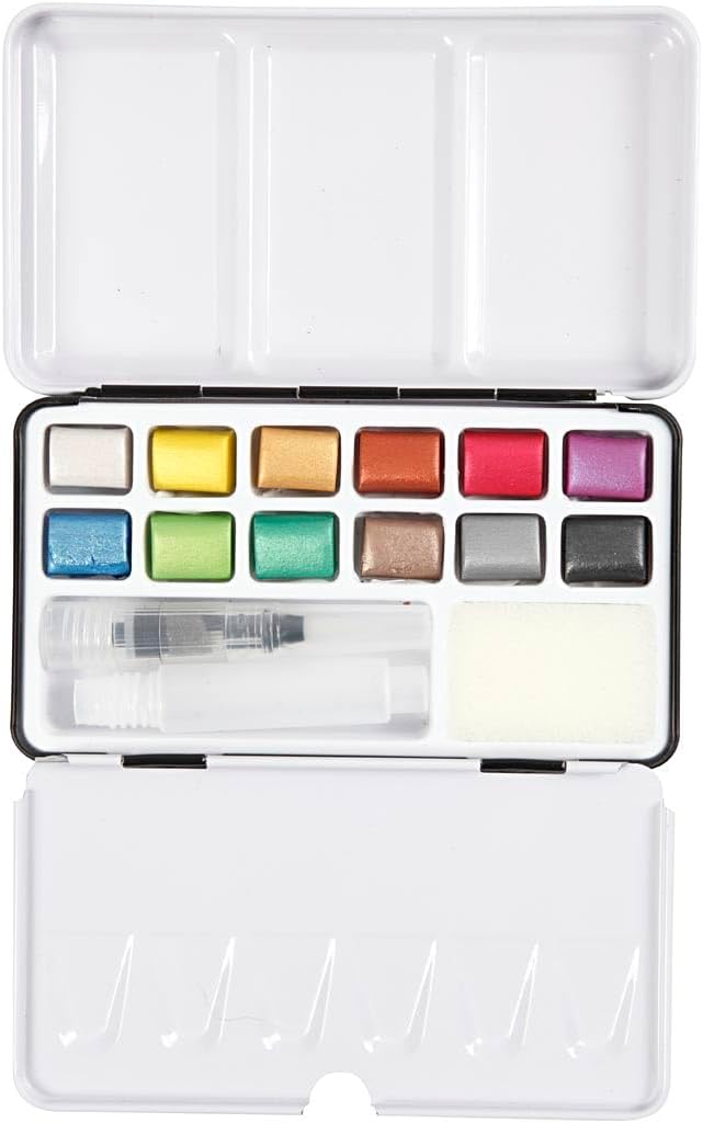 Creativ Company Art Aqua High Light Fastness Watercolours 12 Watercolour Colours