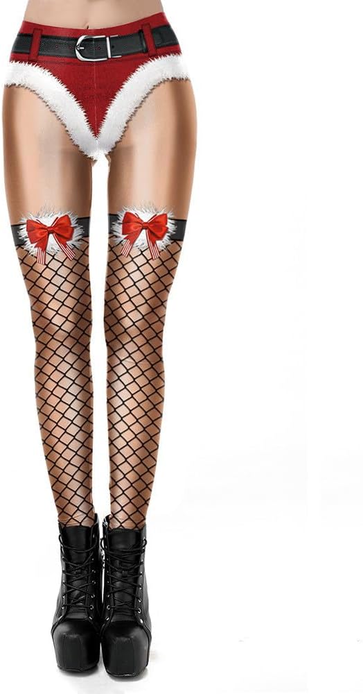 Women's Christmas Leggings Funny Casual Yoga Light Cotton Xmas Merry Soft Trousers Work Fall Winter Travel Comfy Lounge Pants,Red,Medium