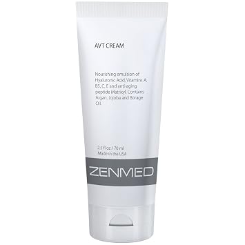 كريم AVT ZENMED - 2 أونصة. ترطيب مرطب لمرضى الوردية التالفة الجافة & أمبير ؛ الجلد المضطرب مع زيوت الشفاء فيتامينات حمض الهيالورونيك & أمبير ؛ مصفوفة الببتيد