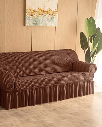 Bluesurge Sofa Slipcover 1 Piece For 3 Cushion Couch Cover With Skirt, Durable Washable High Elastic Stretchable thumb #6