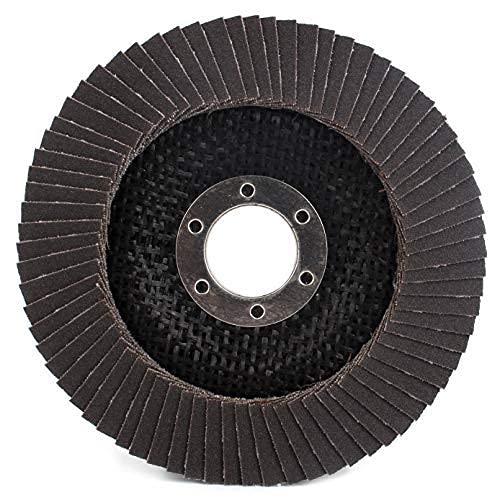 Si Fang SQ1D000032-7 320 Grit Flap Discs 4 1/2 Inch Aluminum Oxide 10 Pack Angle Grinder Attachment Sanding Disc Blending Grinding Finishing thumb #1