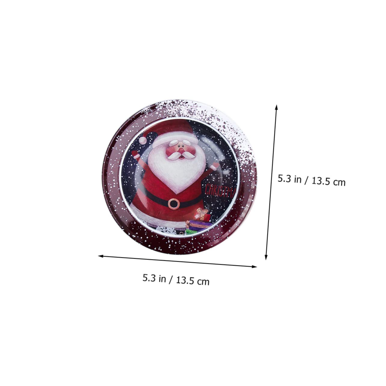 FRCOLOR 4pezzi Scatola Di Natale Trasparente Con Finestra Barattolo Per Caramelle e Biscotti Decorativi Design Tema Natalizio Ottima Per Regali e Confezionamento Dolci