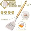 Thickened Silicone Cooking Utensils Set- Umite Chef Khaki Kitchen Utensils Set, 34PCS Heat Resistant Kitchen Gadgets Tools Set with Grater, BPA-Free Kitchen Spatula Set for Nonstick Cookware #5