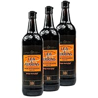 Lea & Perrins - 3er Pack Original Worcestershire Sauce in 568 ml Glasflasche (Würzsauce) - Traditionell englische Worcester Worcestersauce