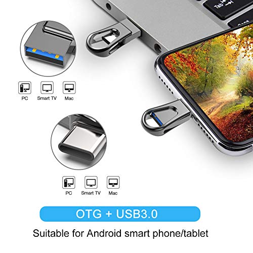 KEXIN Typ C USB-Stick 128GB 2-in-1 OTG USB C Stick Speicherstick USB-C & USB 3.0 USB Flash Drive Wasserdicht Flash… – Bild 7